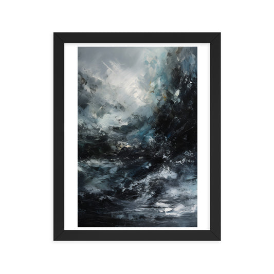 Blue Stormy Sea Wall Art