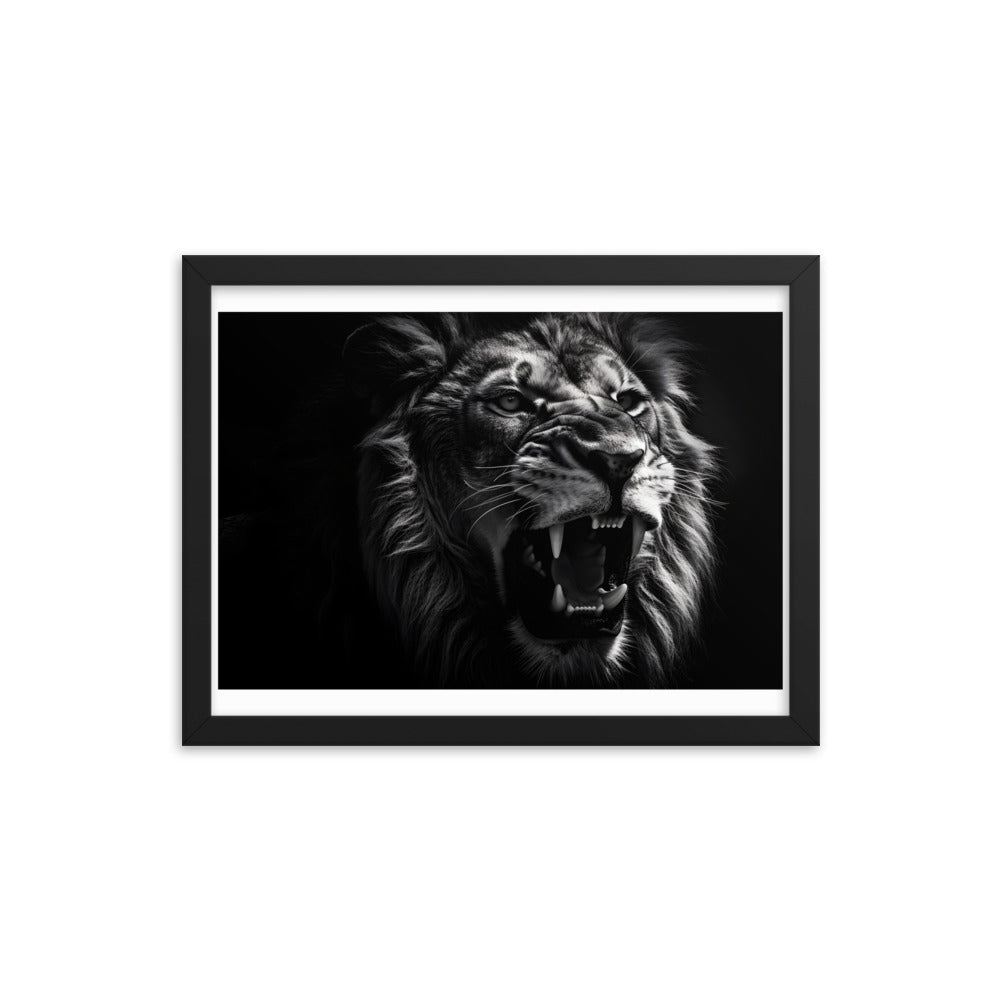 A hunting Lion wall art