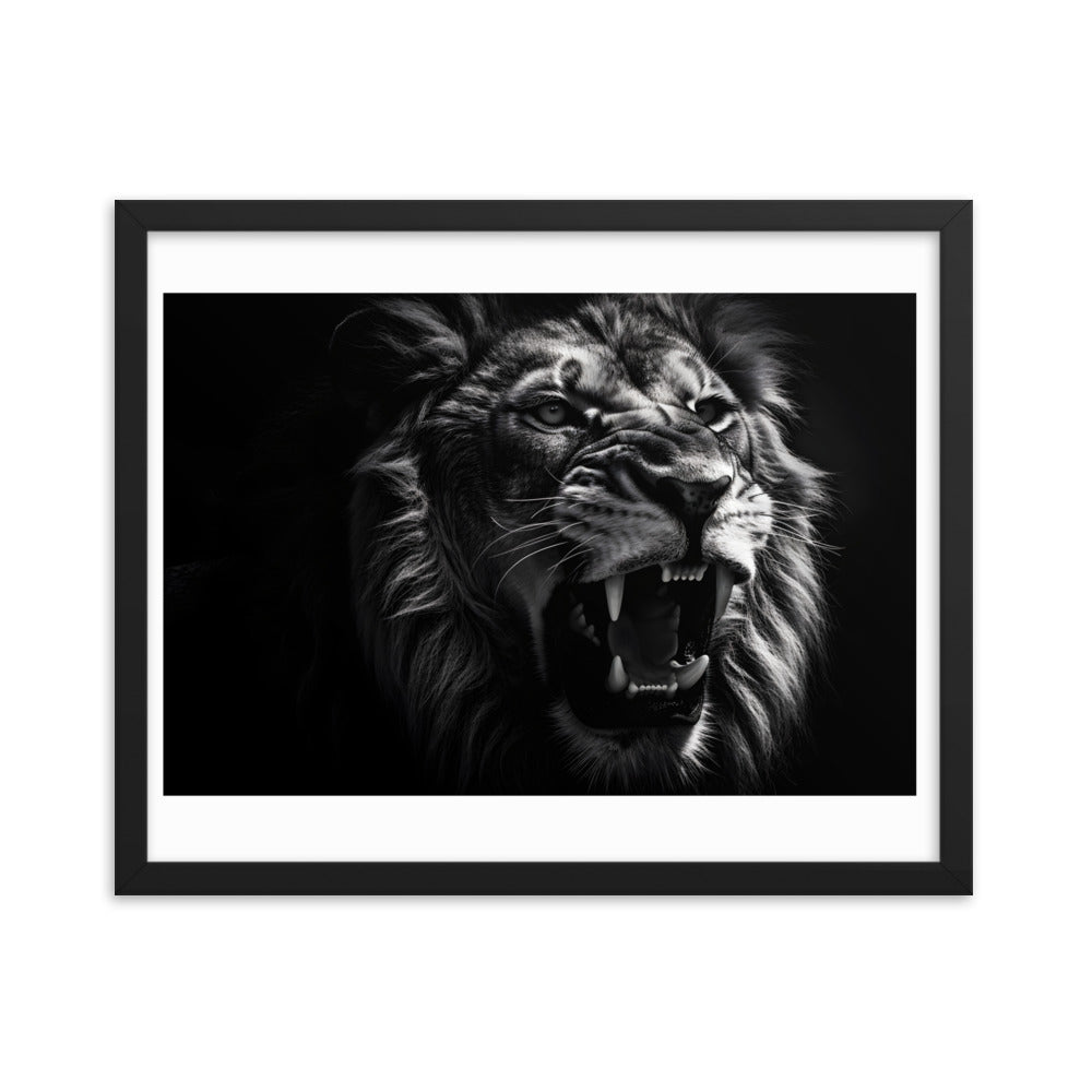 A hunting Lion wall art