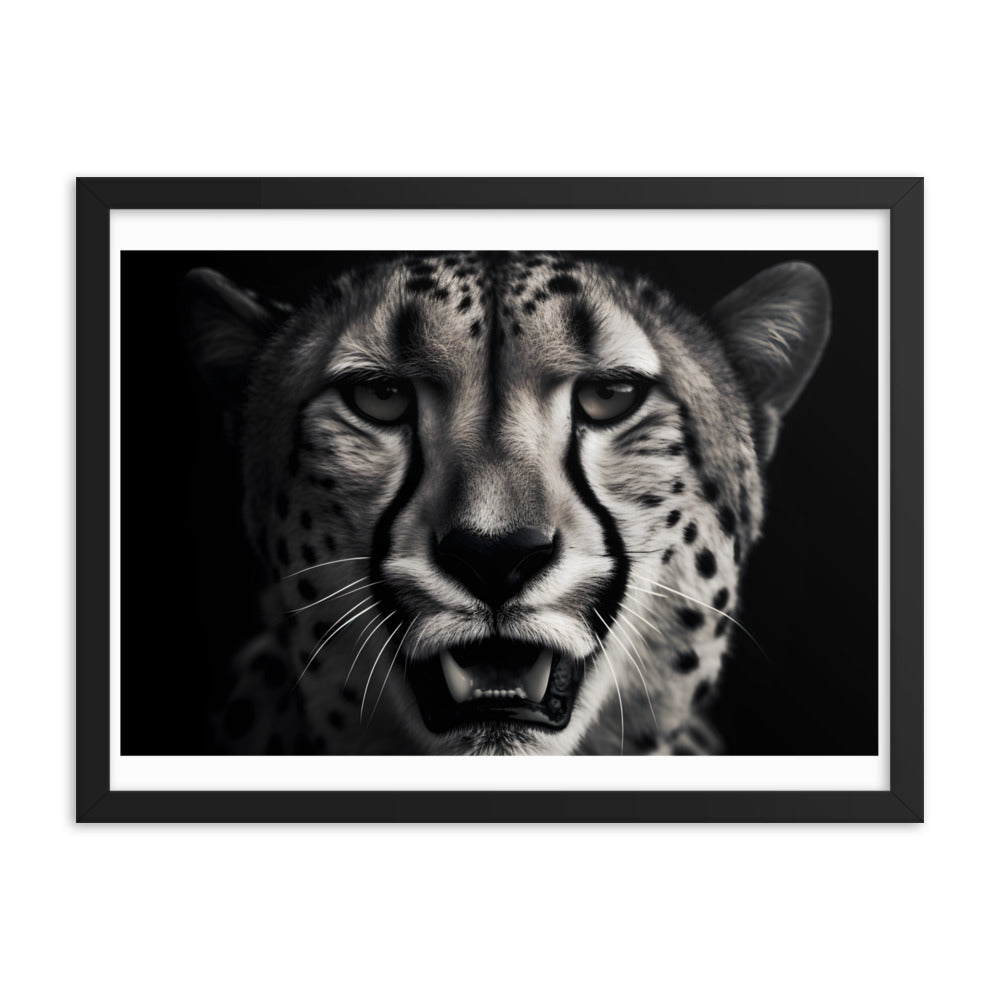 A hunting Cheetah wall art