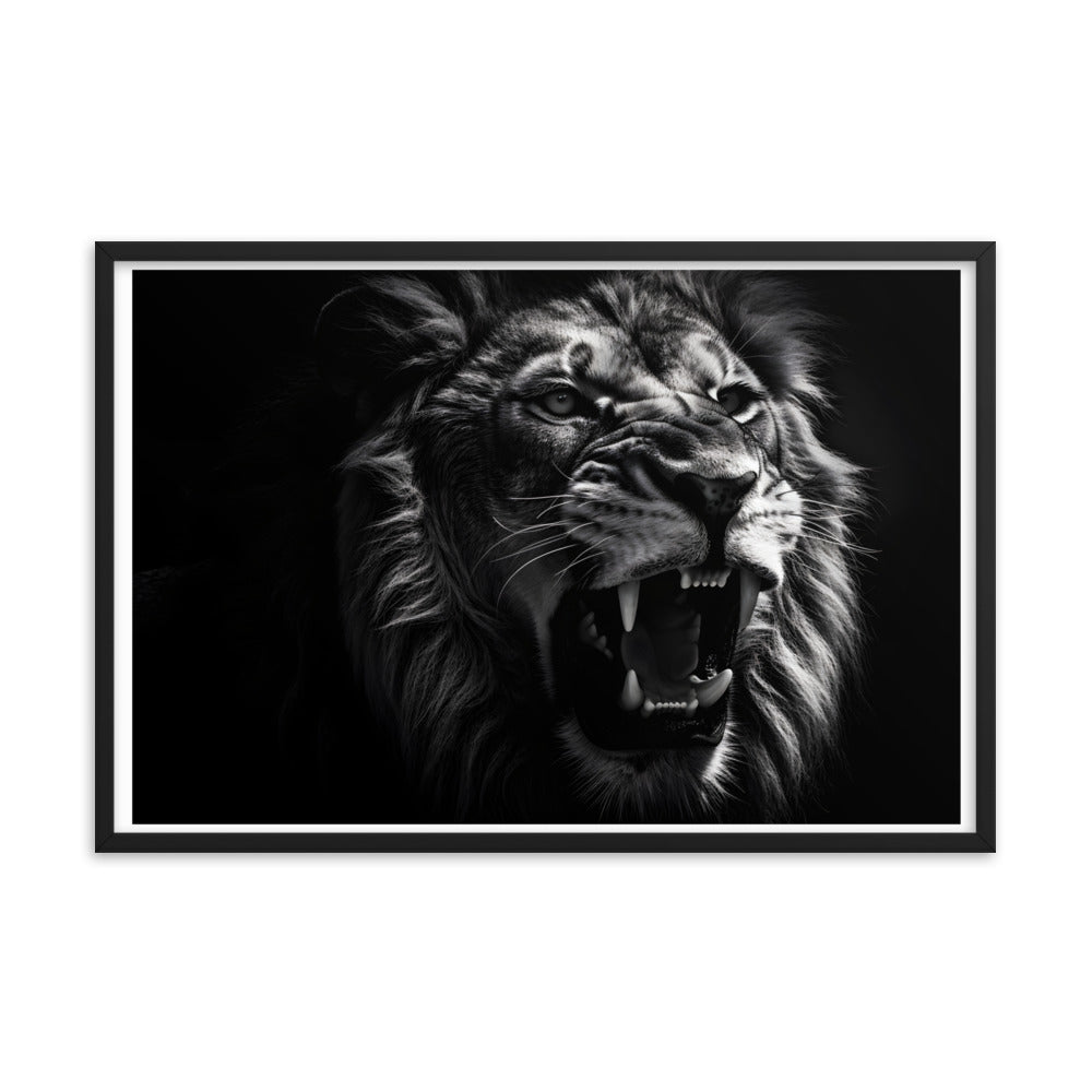 A hunting Lion wall art