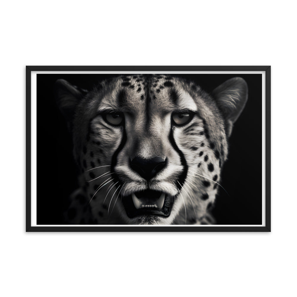 A hunting Cheetah wall art