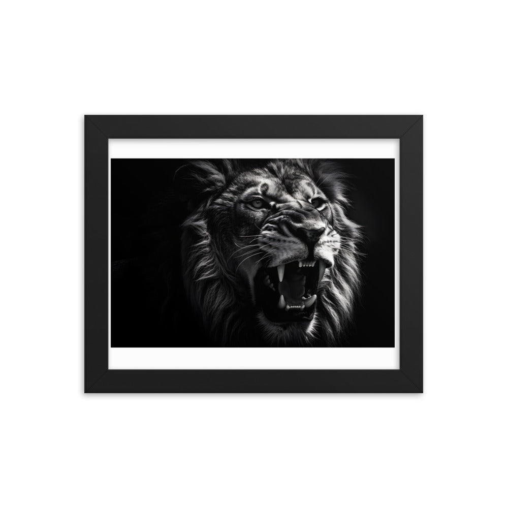 A hunting Lion wall art